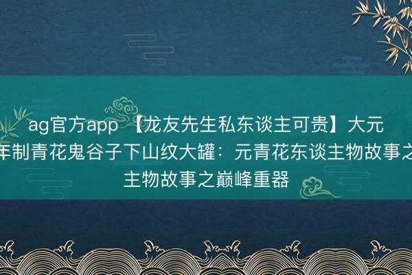 ag官方app 【龙友先生私东谈主可贵】大元国至正八年制青花